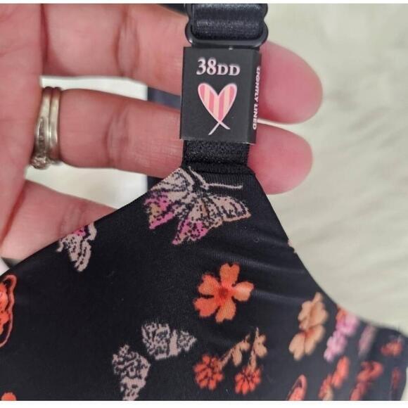 NWT Victorias Secret Sexy Tee Push-Up Bra Black Butterfly 38DD - Picture 3 of 8